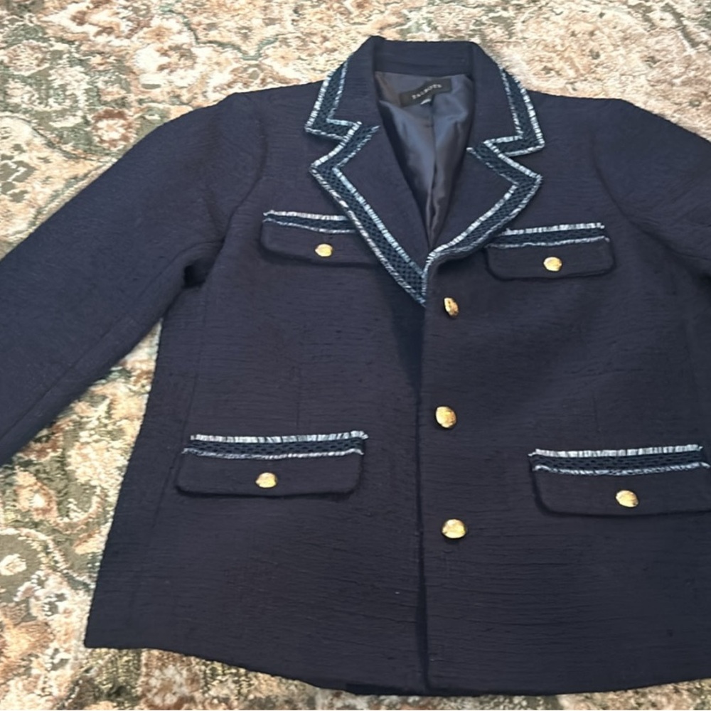 Talbots Navy Blue Jacket with Gold Buttons